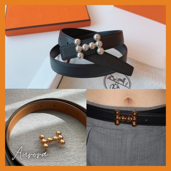 選べるカラー♪[HERMES] Bubbleバックル リバーシブル13mmベルト