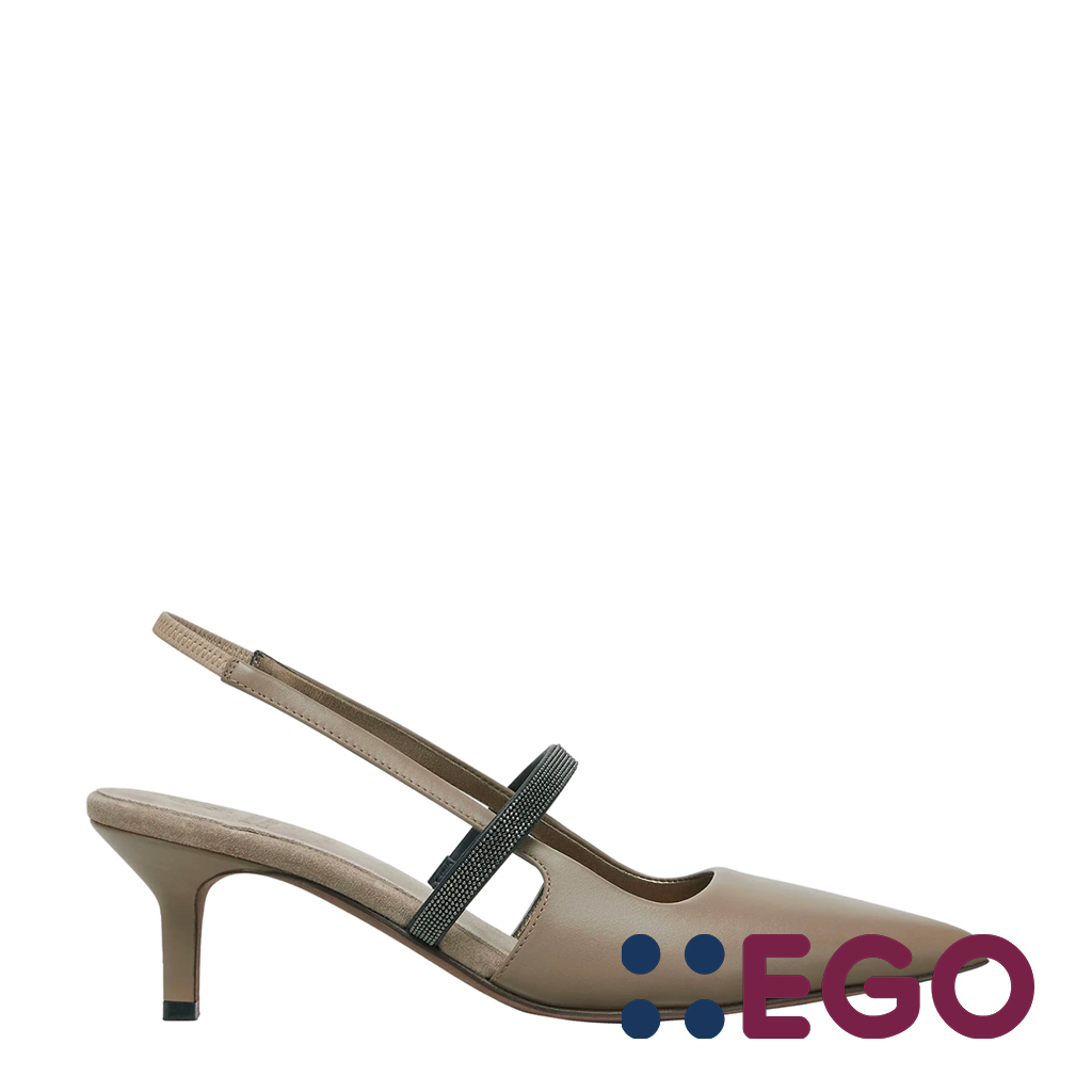 フラットシューズ BROWN LEATHER FLATS