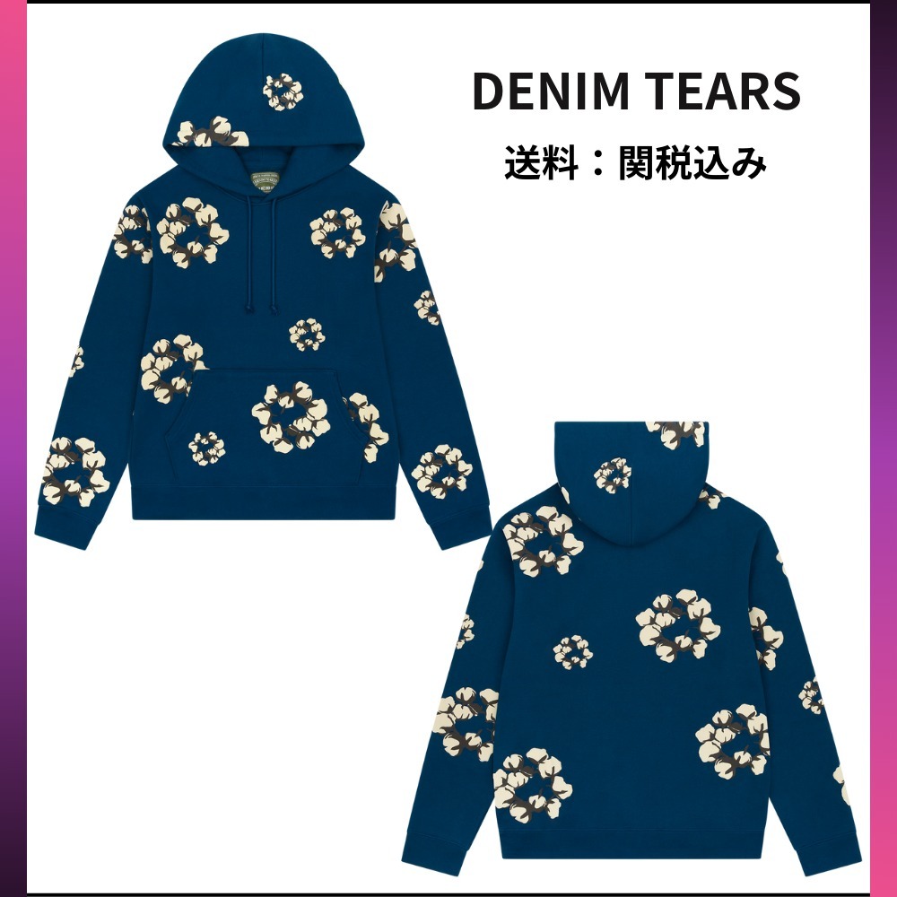 DENIM TEARS サボテンティアーズリースパーカー Navy