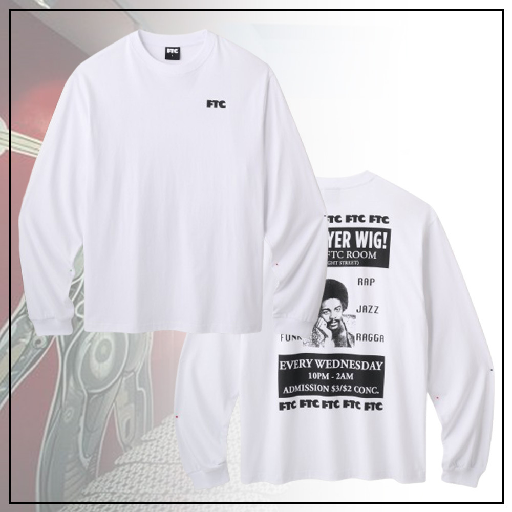 FTC シェイク グラフィック ロング Tシャツ カジュアル ロゴ