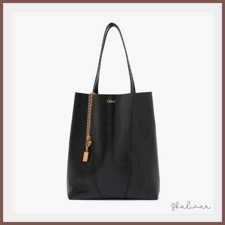 《Chloe》25SS グレインレザーのトートバッグ