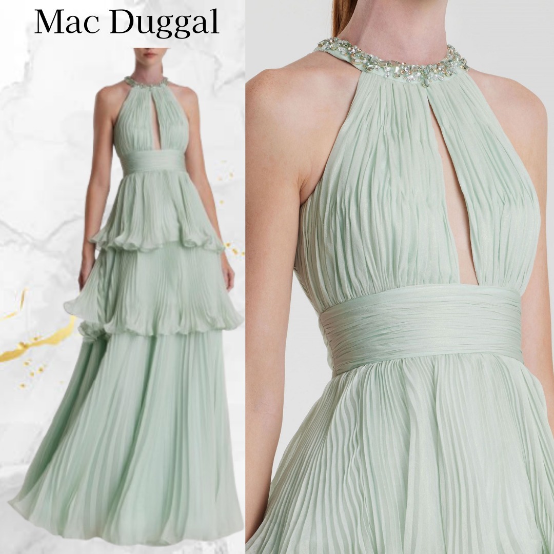 ☆送料関税込☆Mac Duggal☆ハイネック シフォン ガウン