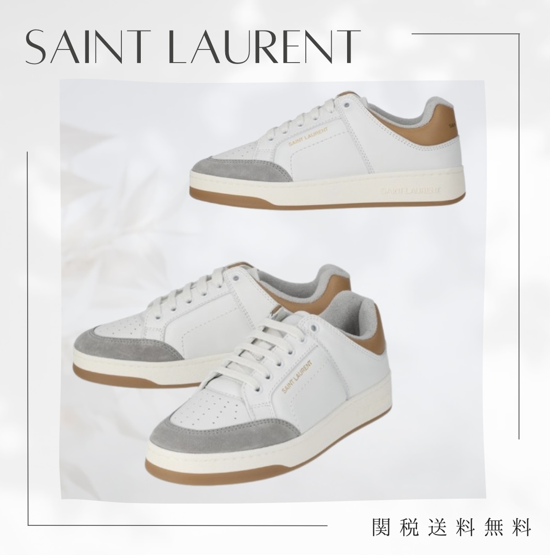 【Saint Laurent】スムースレザー&スエード スニーカー