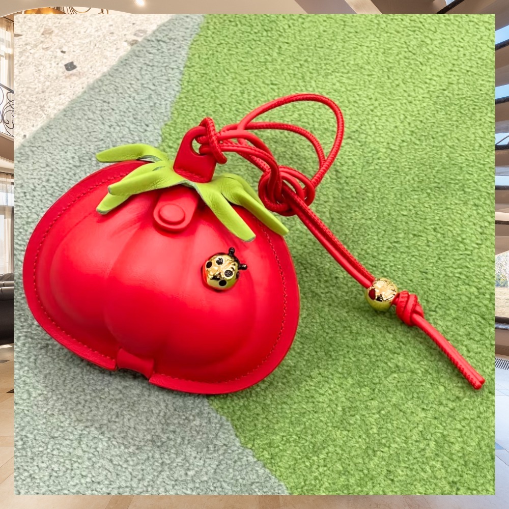 《洗練された個性》【LOEWE】カーフスキンのトマトネックポーチ