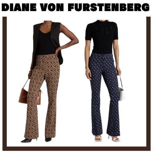 [DIANE VON FURSTENBERG]ジャカードニット フレアパンツ