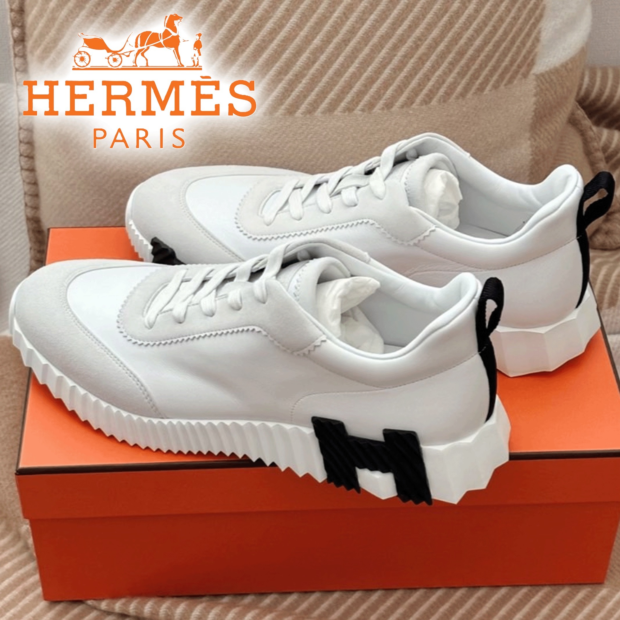 足元からおしゃれを楽しむ♪【HERMES】バウンシングスニーカー