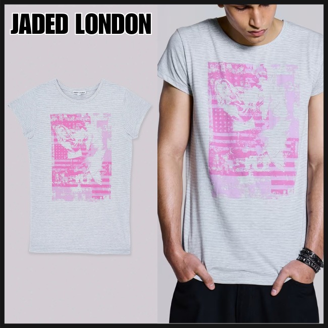 【JADED LONDON】Tour Stripe T-Shirt ※送関込