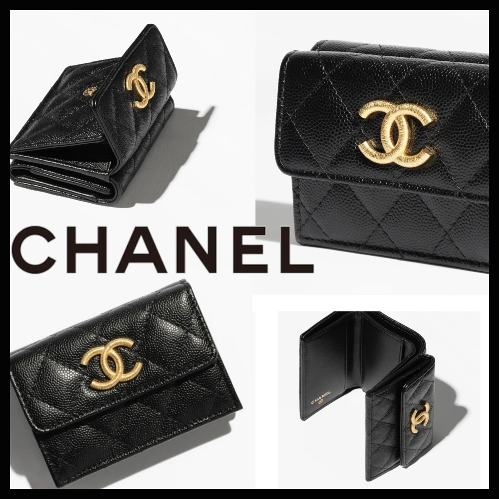 CCロゴが可愛い♡CHANEL スモールウォレット ブラック