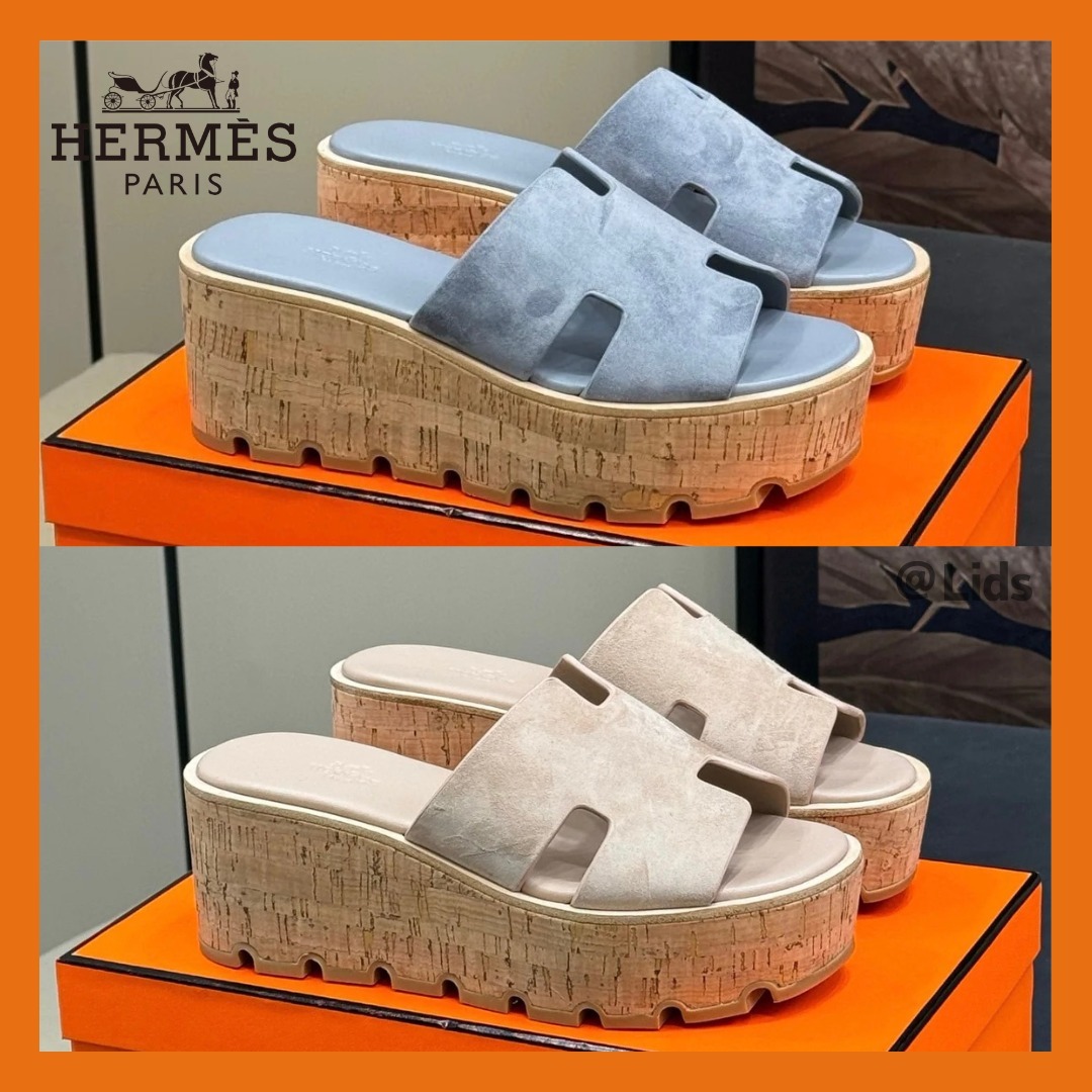 【新作・ウェッジヒールで安定感◎】HERMES サンダル《エズ》 30