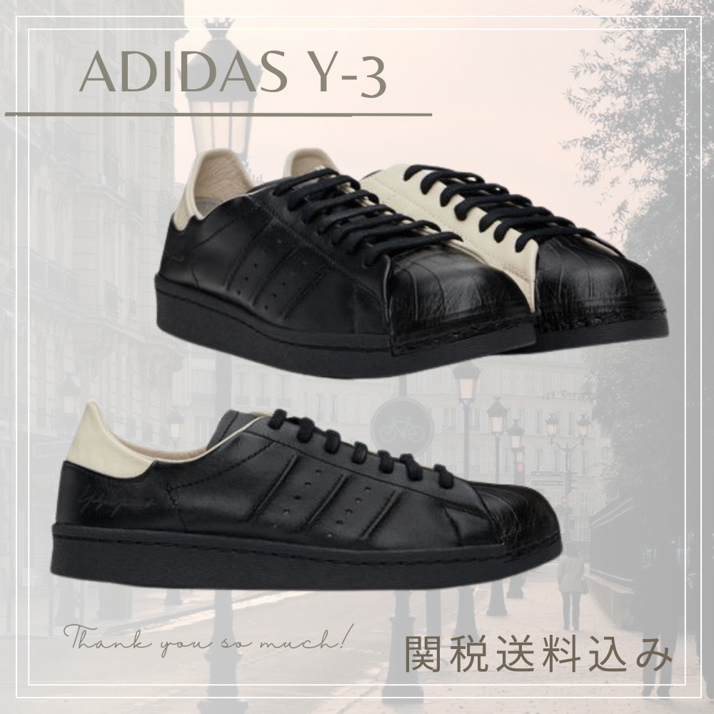 【ADIDAS Y-3】ブラック＆オフホワイト Superstar スニーカー