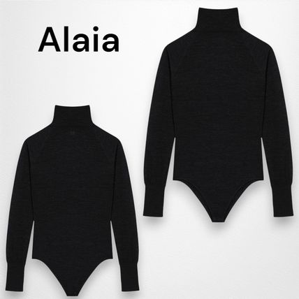【関税込み】ALAIA ブラック ハイネック ボディスーツ ハイネック ALAIA(アライア) トップス(レディース) - 海外通販の