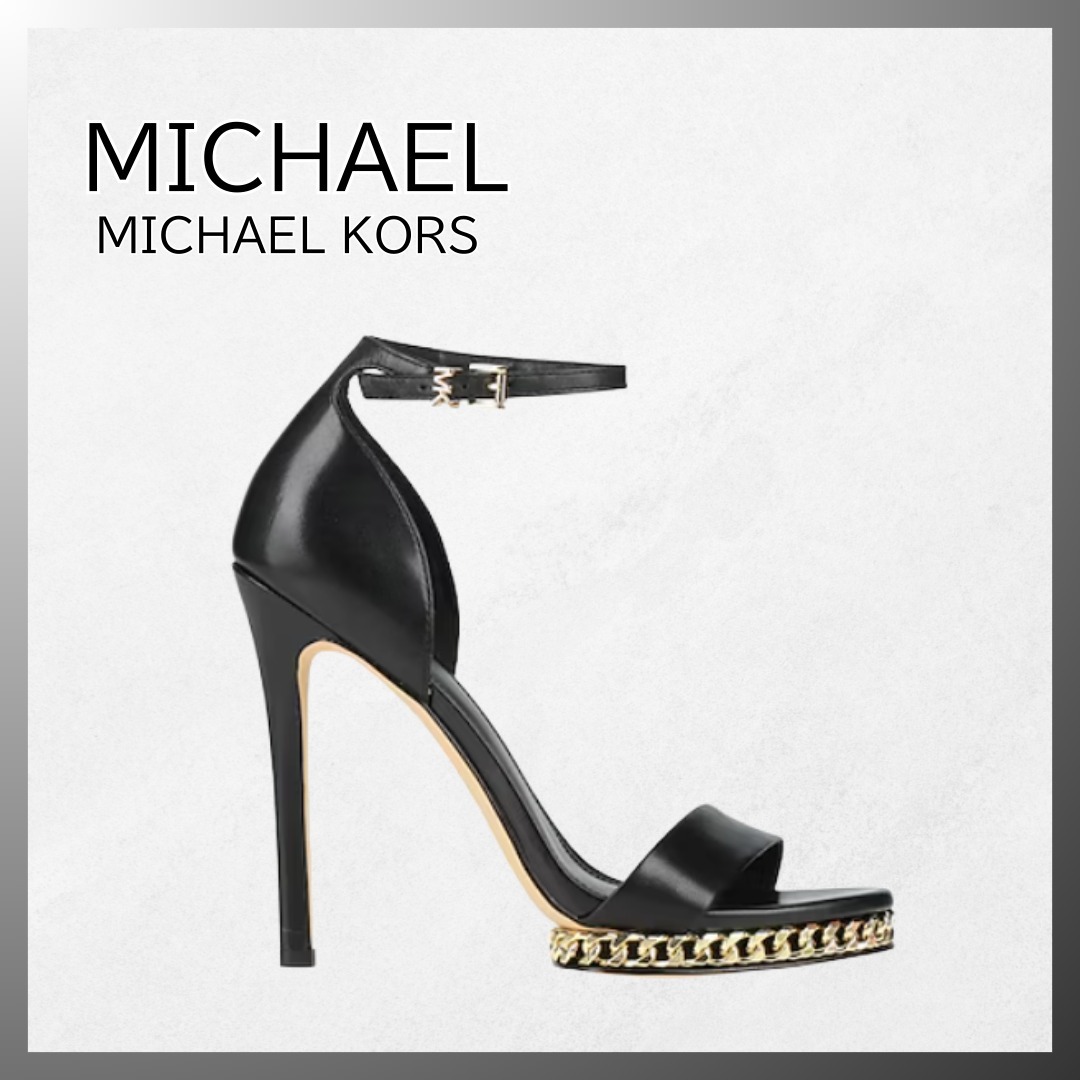 MICHAEL MICHAEL KORS ◆ ロゴ レザー サンダル 送料関税込