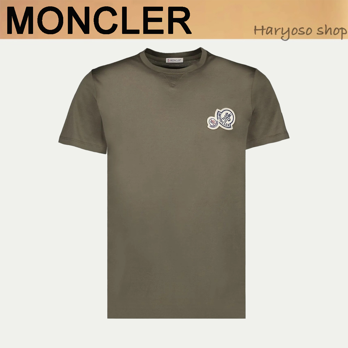 VIP価格★Moncler★ロゴ パッチ クルーネック T シャツ