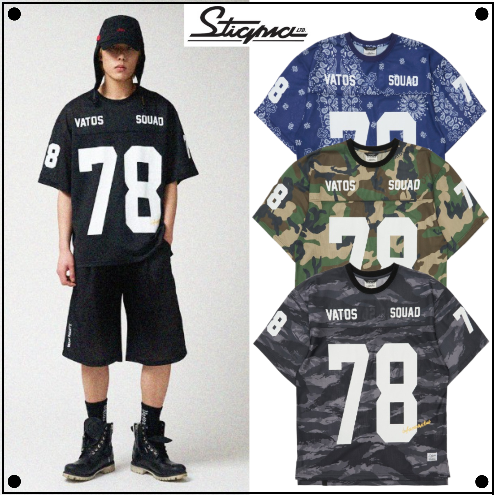 STIGMAのMesh Oversized T-shirts 全4色