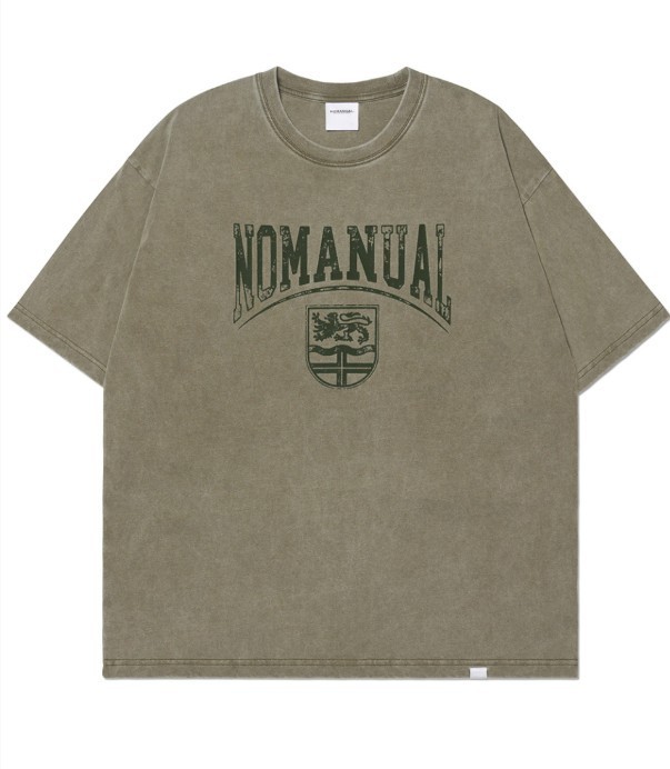 日本未入荷NOMANUALのEMBLEM WASHED T-SHIRT 全4色