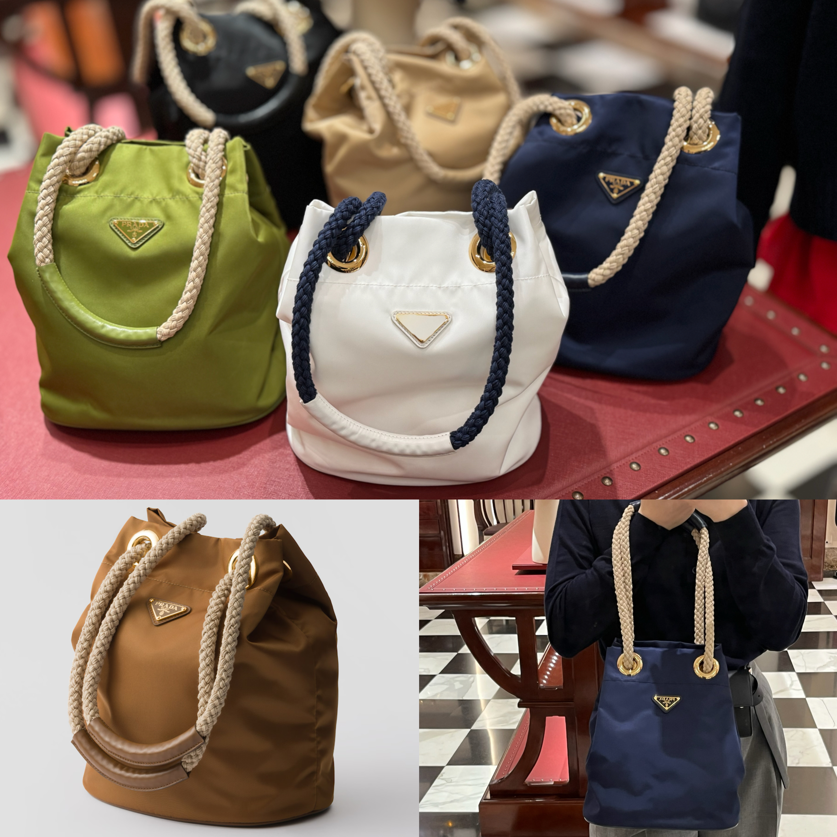 PRADA【入手困難】★Re-Nylon バケットバッグ★Small★全色
