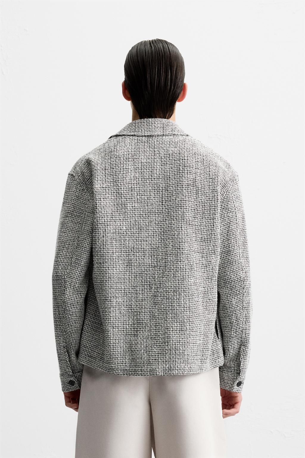 ★ドイツ発*ZARA*新作*テクスチャージャガードオーバーシャツ/HB ☆ドイツ発*ZARA*新作*テクスチャージャガードオーバーシャツ/HB
