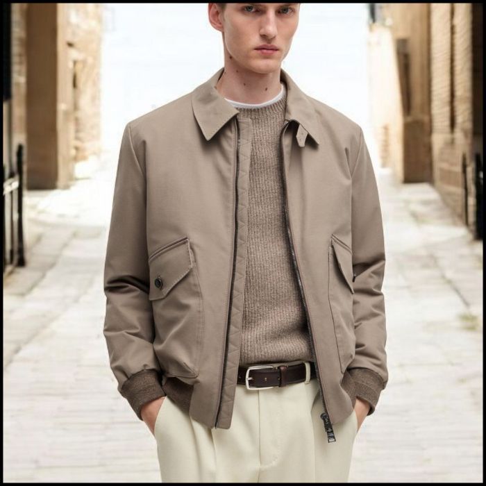 【HUGO BOSS】 リブ付き軽量ジャケット