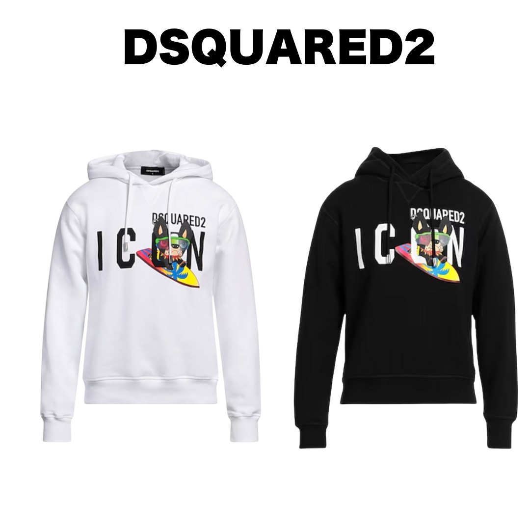 DSQUARED2：ディースクエアード ICON ロゴ パーカー フード付