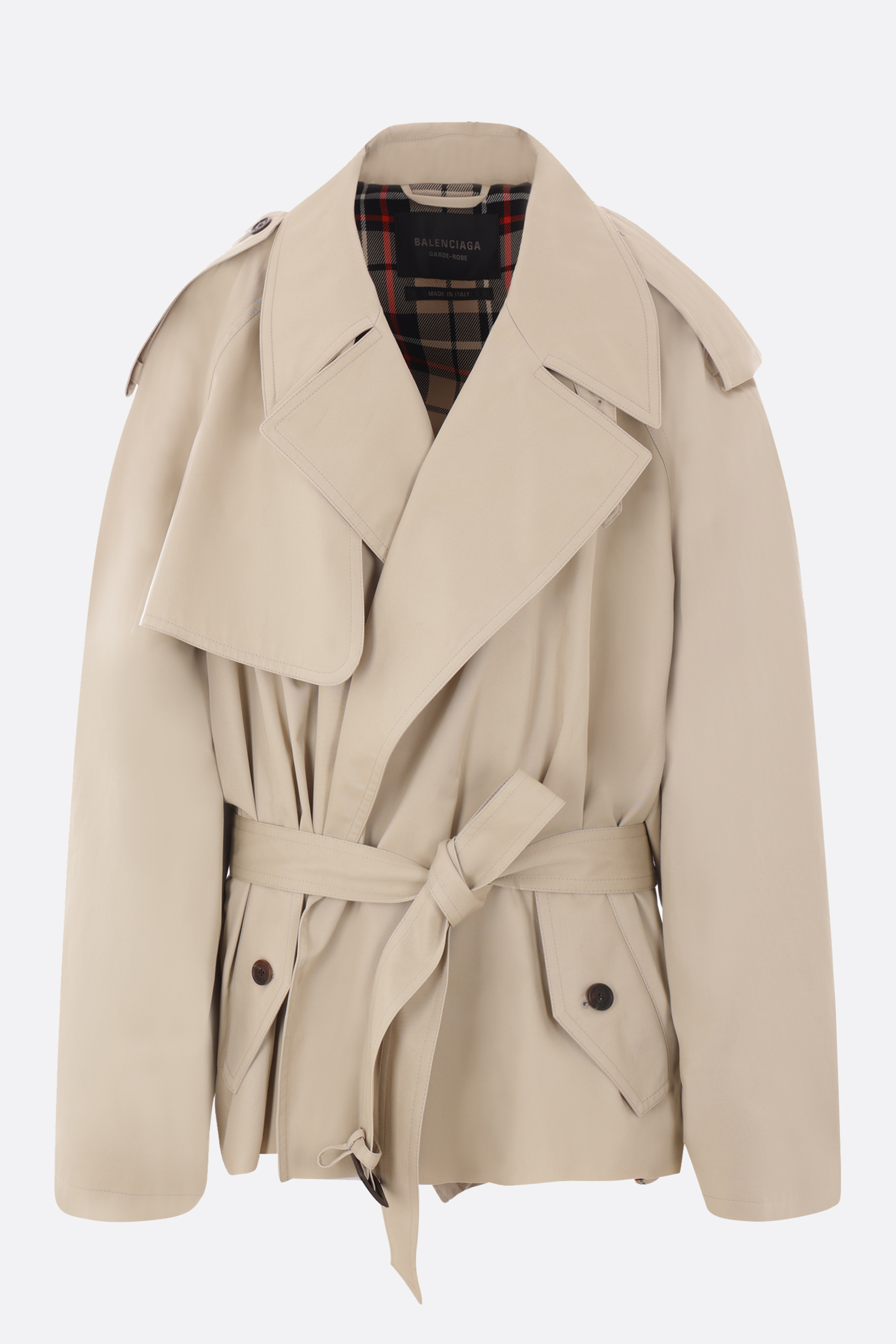 【関税&送料込】Balenciaga Oversize Twill Trench Coat With B