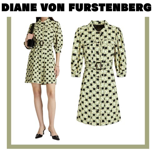 [DIANE VON FURSTENBERG]ミニシャツワンピース ベルト付き