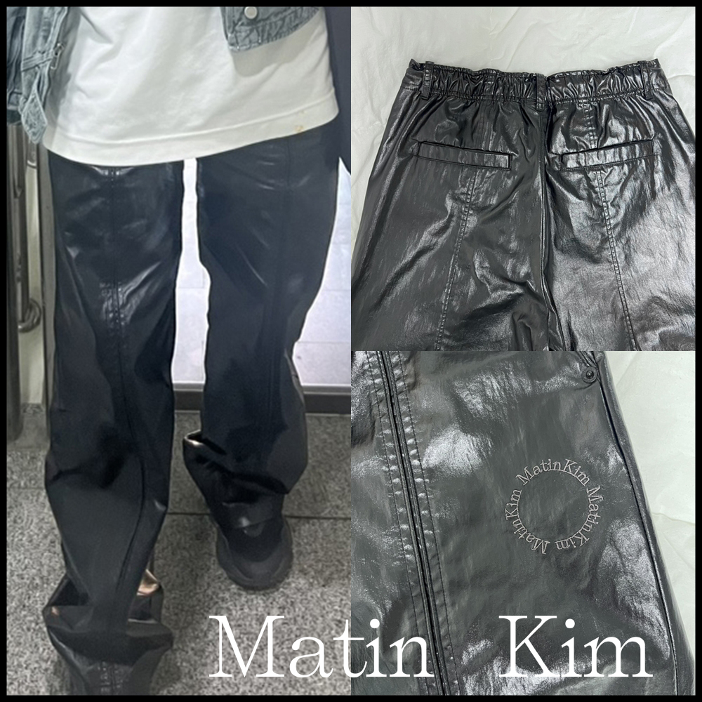 MATIN KIM ■ TUCK LINE COATING PANTS