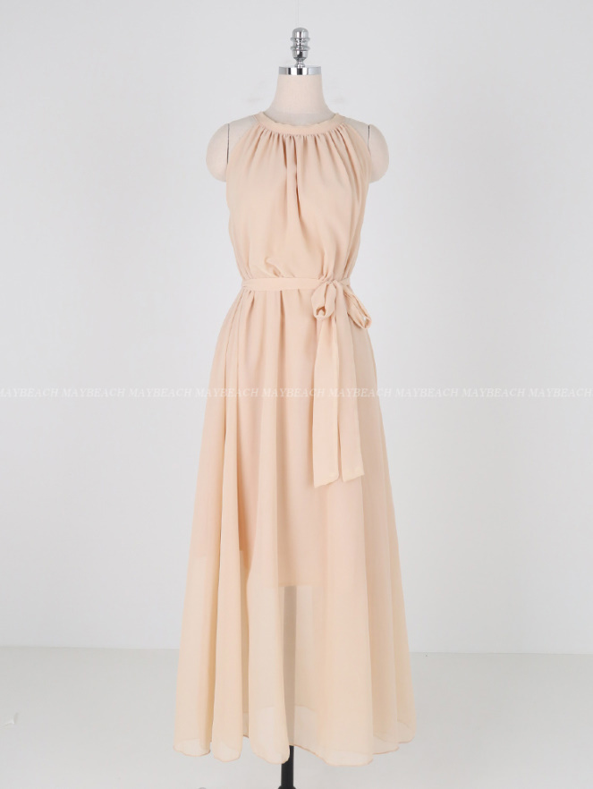《韓国 MAYBEACH》Chiffon Halter Beach Dress リゾートワンピ