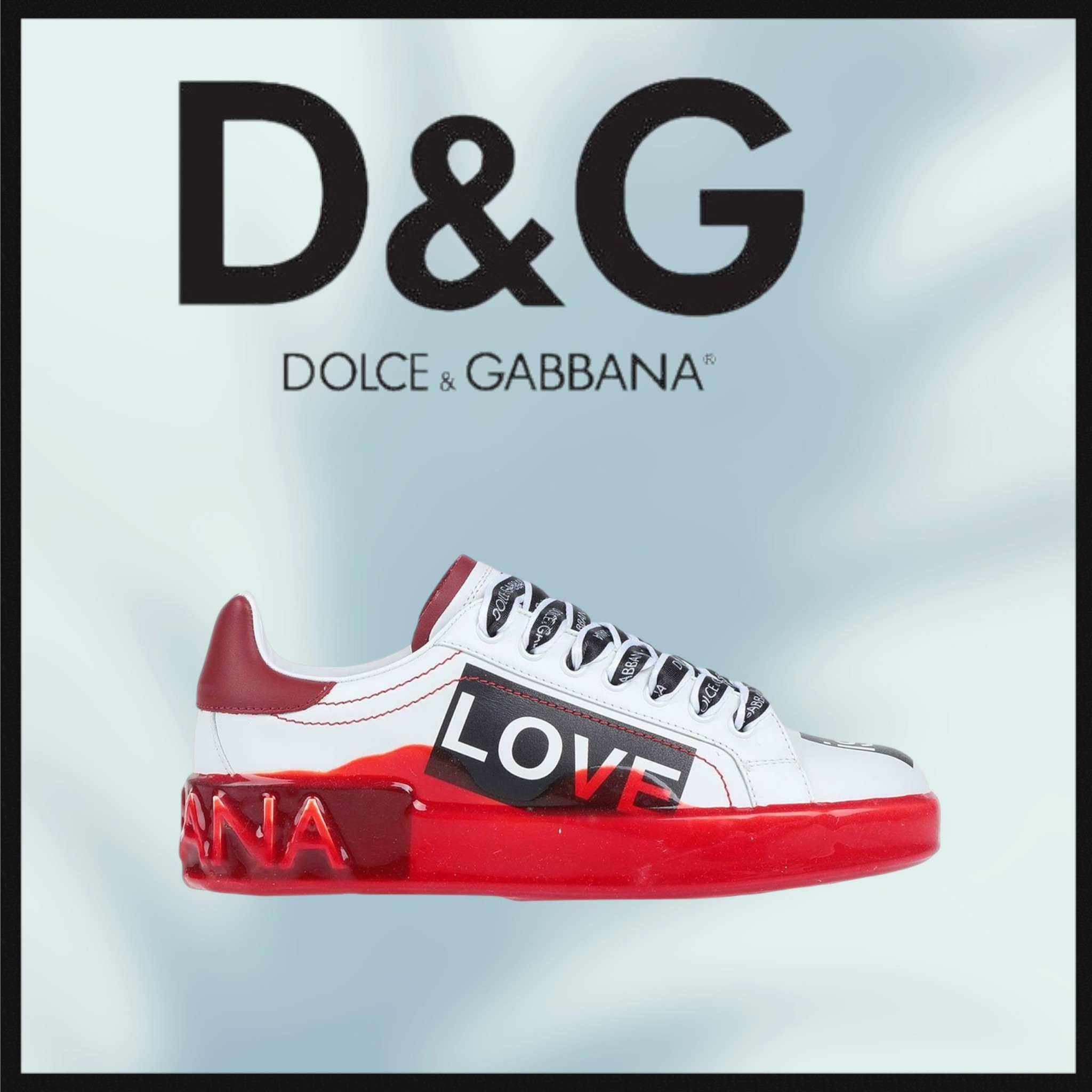サイズわずか！【関税込】DOLCE&GABBANA レザー スニーカー