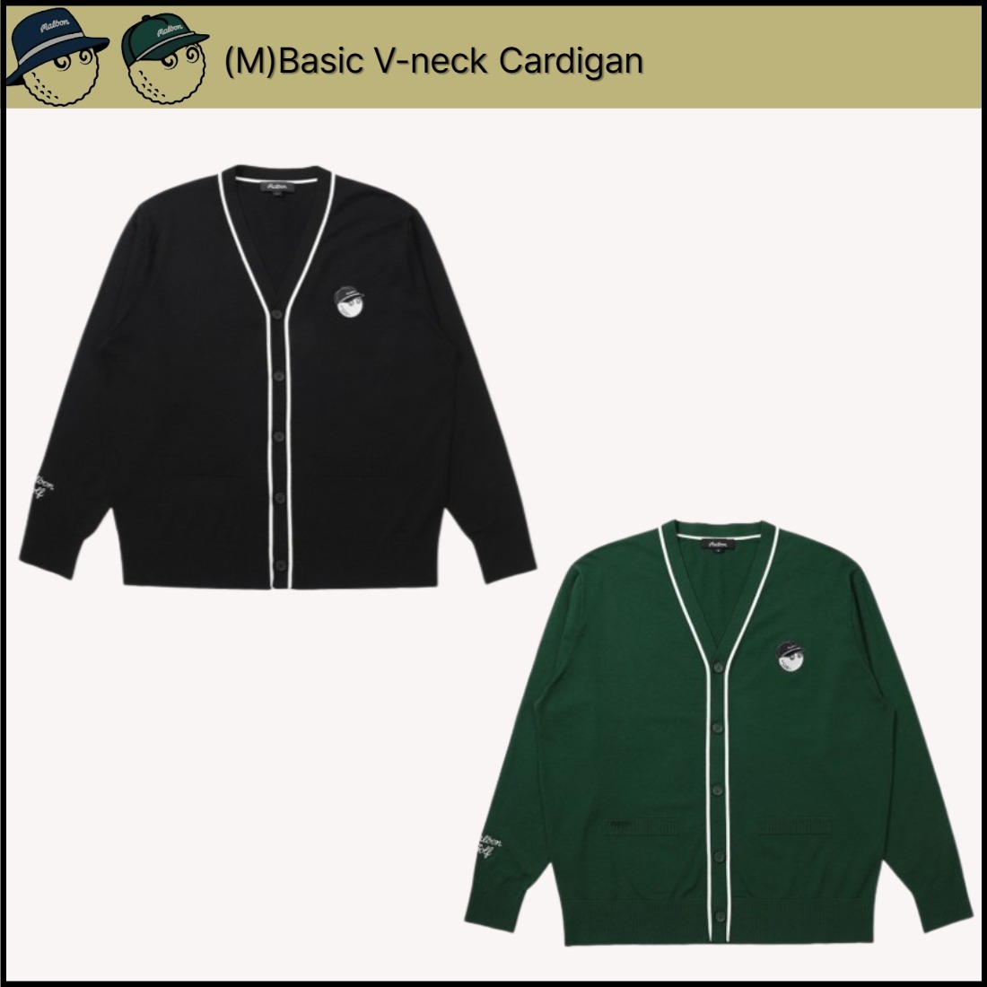 Malbon■(M)Basic V-neck Cardigan■送料込