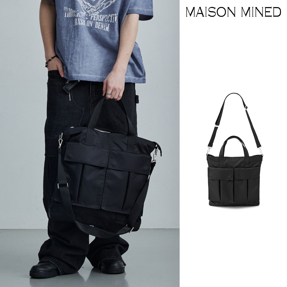 【MAISON MINED】25SS★ TWO POCKET STRAP TOTE BAG