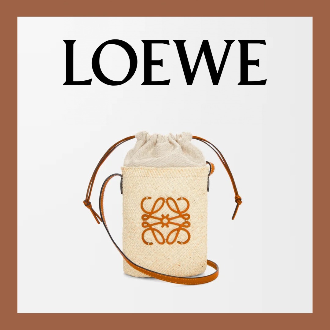 LOEWE イラカパームとカーフスキンのスクエアバッグ