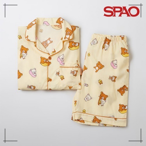 SPAO リラックマ クマたちの夏バギー 半袖 パジャマ(BEIGE)