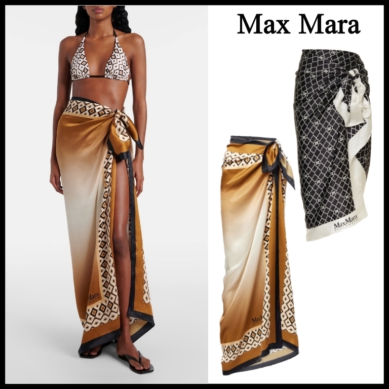 【Max Mara Beachwear】Otticoシルク ビーチカバーアップ パレオ
