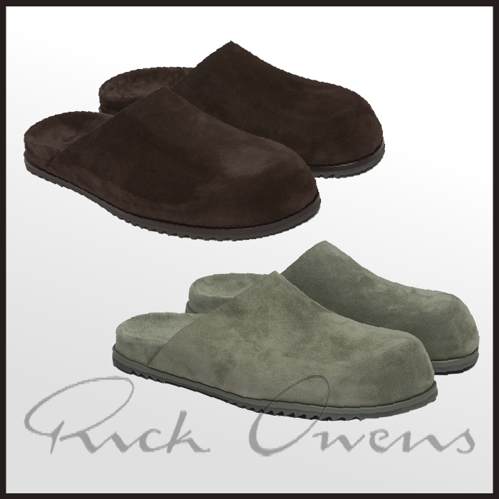 【関税込】Rick Owensリックオウエンス レザーミュール スエード