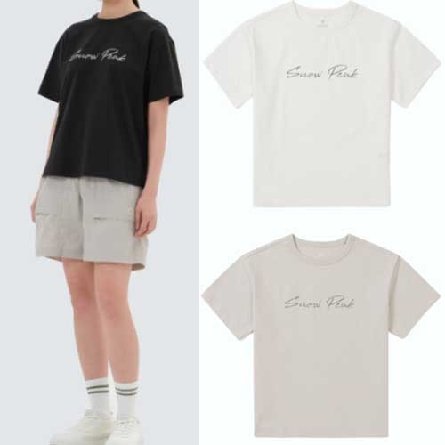 【snow peak】Aerocool Lettering Short Sleeve R6048