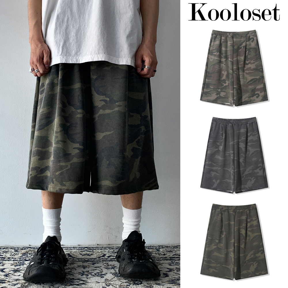 【KOOLOSET】Camo Bermuda Banding Pants