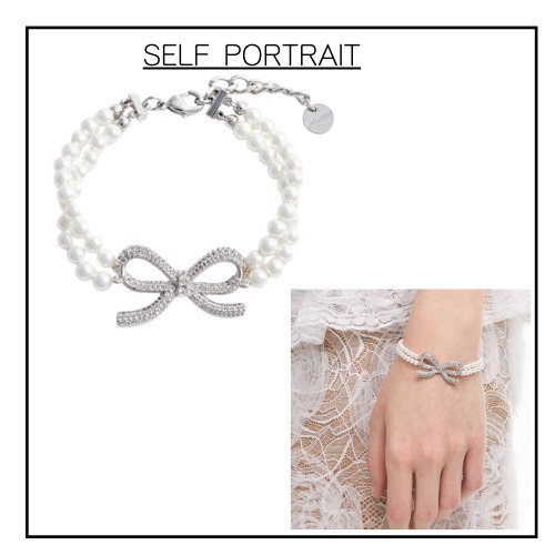 【関税・送料込】SelfPortrait ダブルパールボウブレスレット