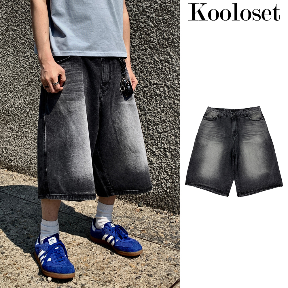 【KOOLOSET】Maxi Washed Bermuda Denim