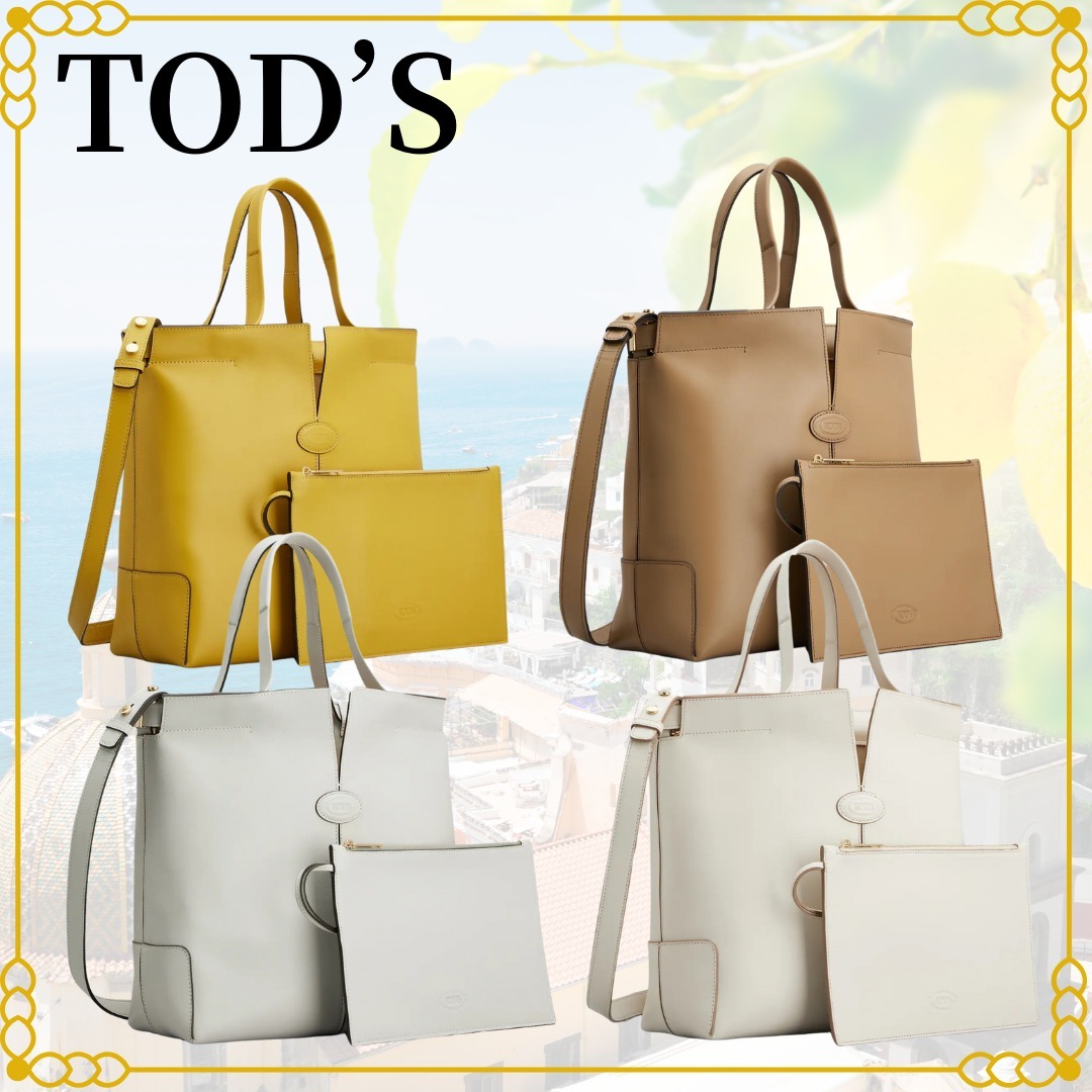 【関税なし】新作☆直営店 TOD'S Di バッグ フォリオ レザー S