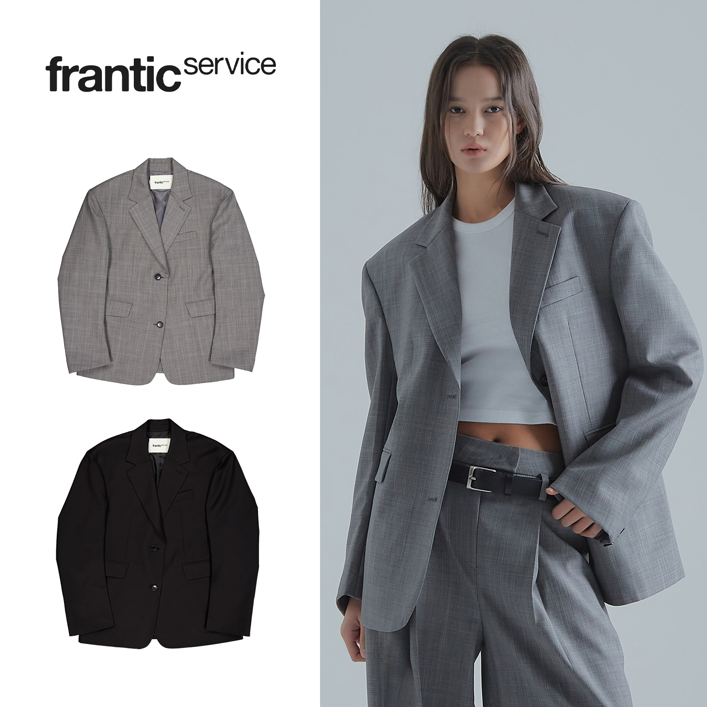 ジャケット franticservice : 25SS / Structure Oversized Wool Jacket
