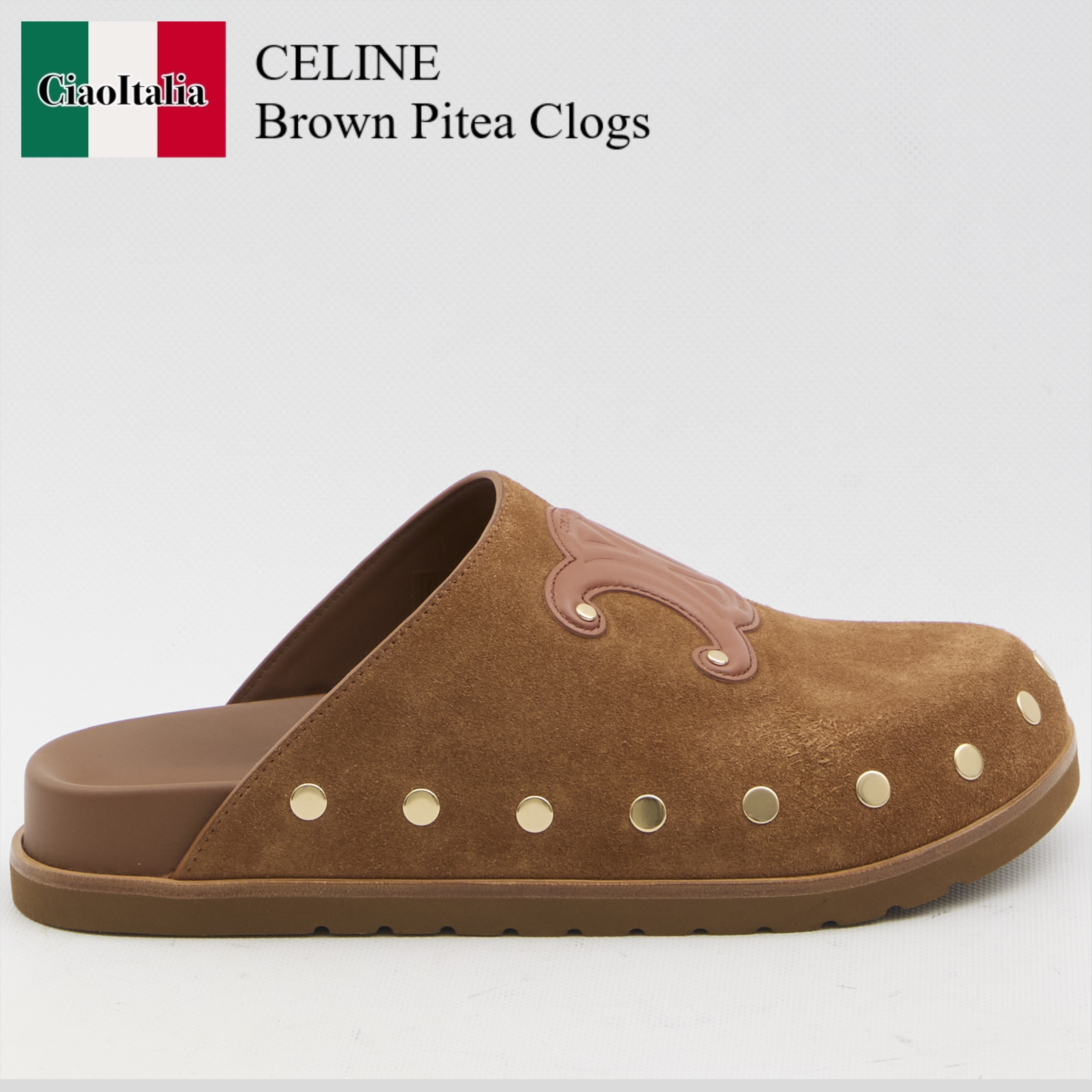 サンダル・ミュール Celine Celine Pitea Clog In Suede Calfskin