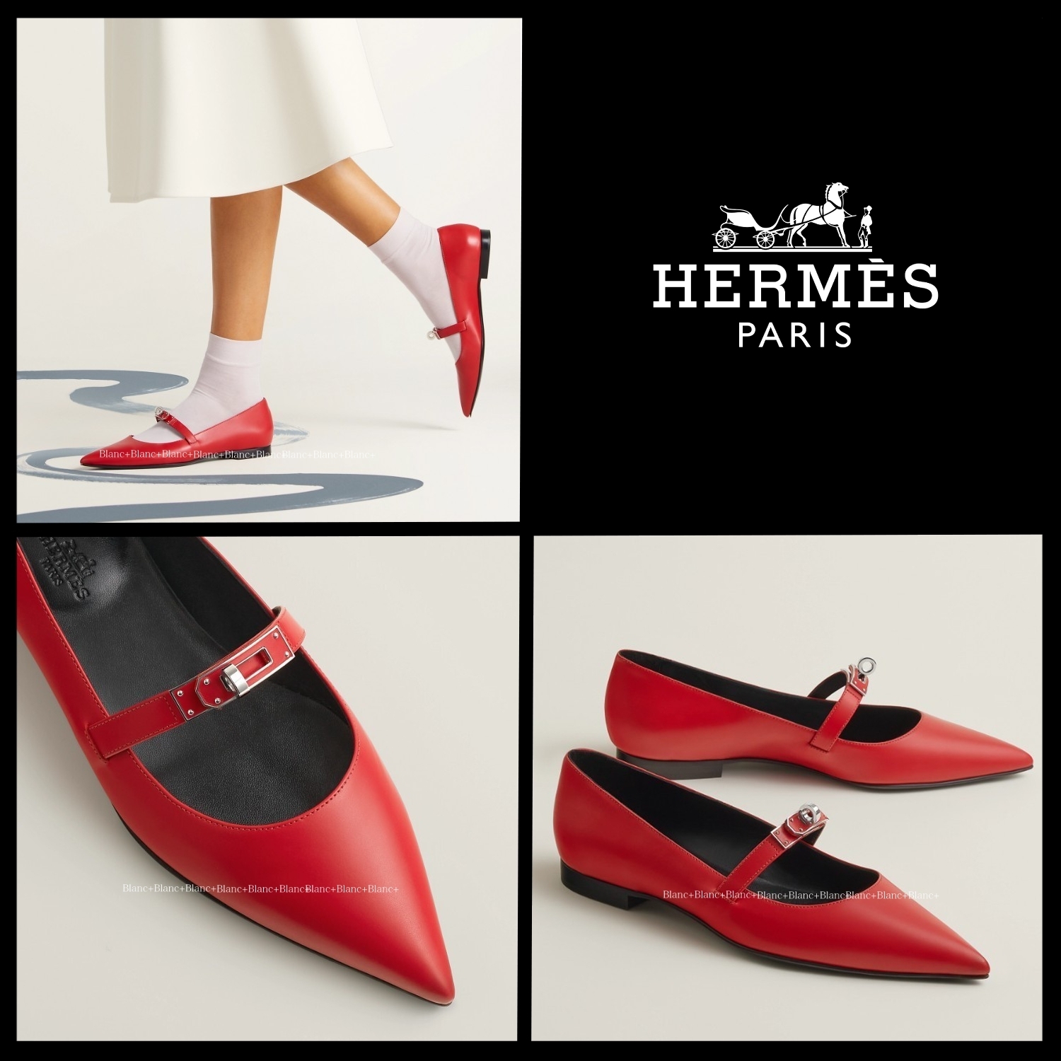 コーデの主役級♪【 HERMES 】バレエ シューズ ケリー kelly