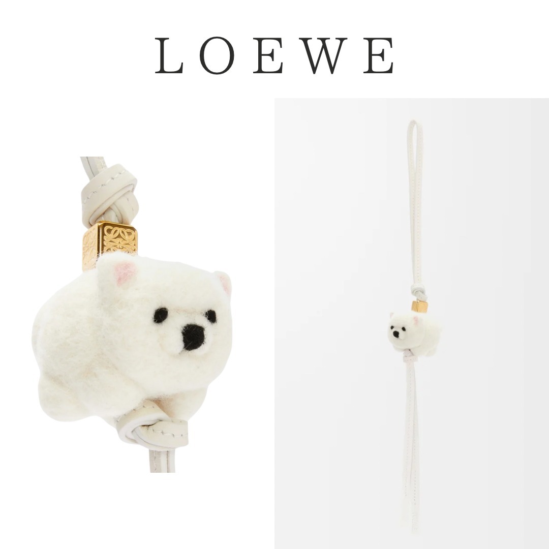 【LOEWE】チャウチャウ チャーム（フェルト&カーフ）アナグラム