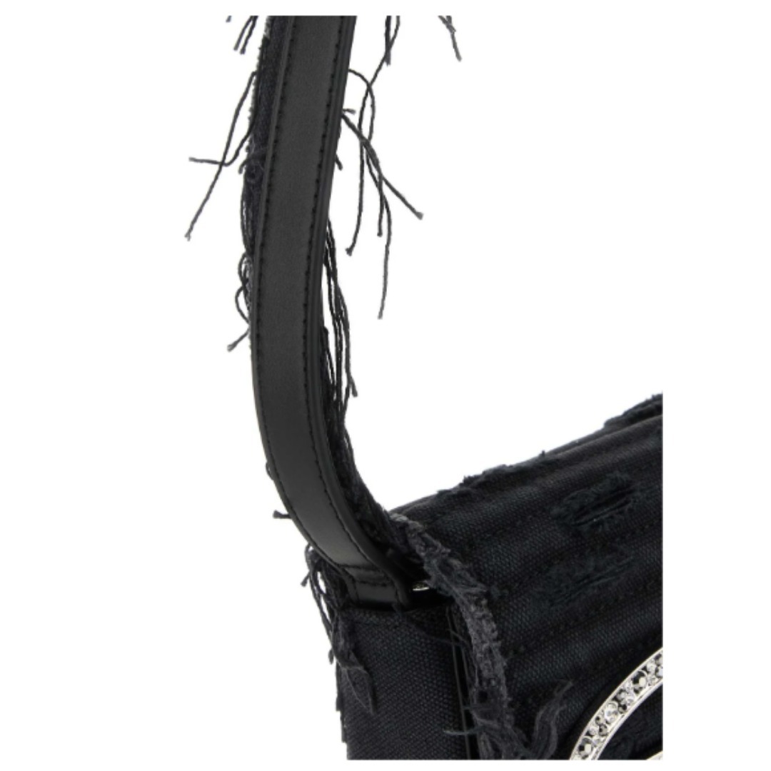 Diesel☆関税込☆1DR ロゴプレート ブラック ショルダーバッグ DIESEL◇ 1DR ロゴプレート ショルダーバッグ Black