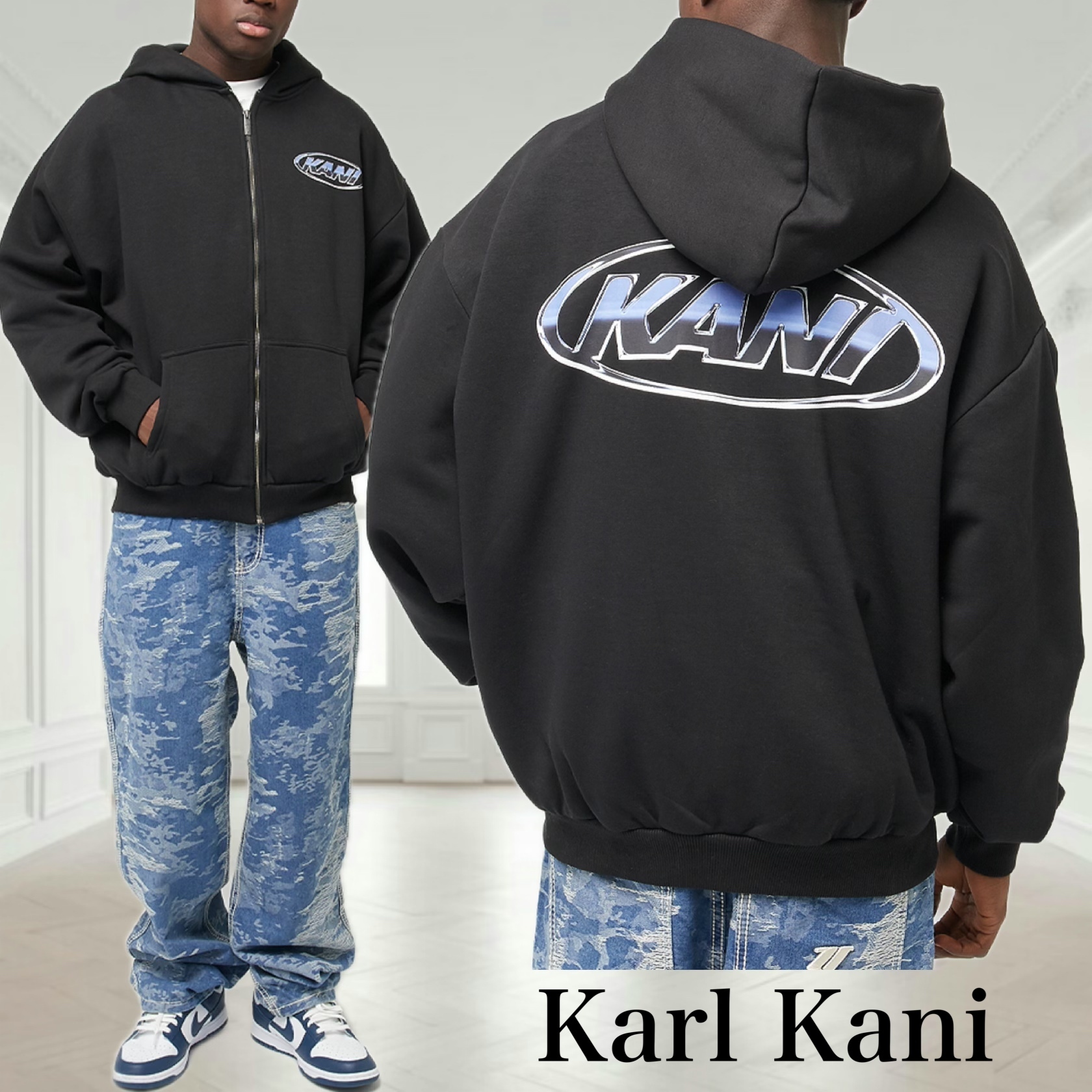 Karl Kani★woven Chrome フーディー パーカー