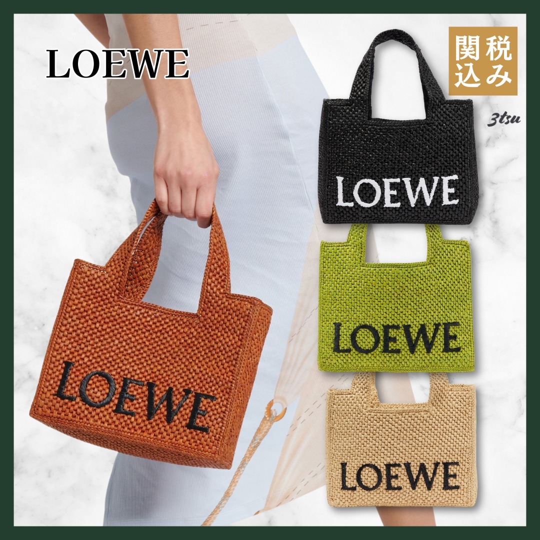 LOEWE★Paula's Ibiza スモール ラフィア トートバッグ 4色 鞄