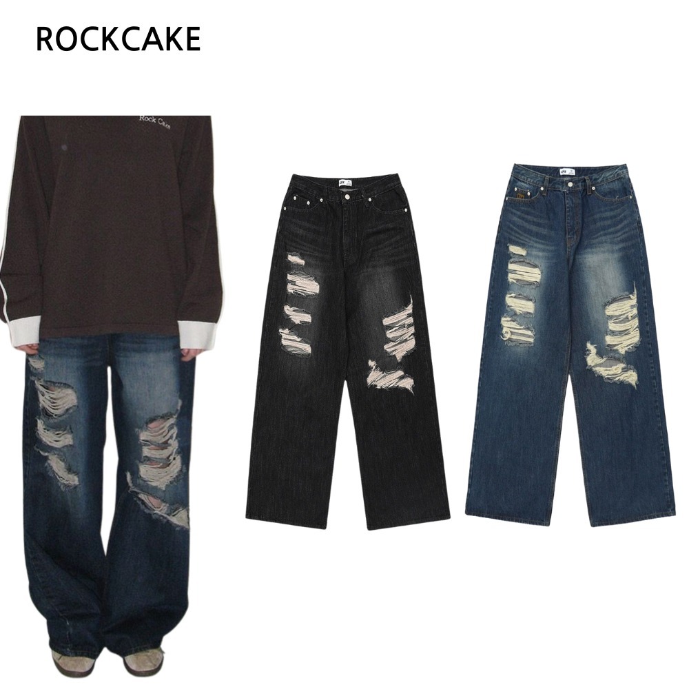★ ROCKCAKE ★Faye Damage Jeans【送料0/関税0】