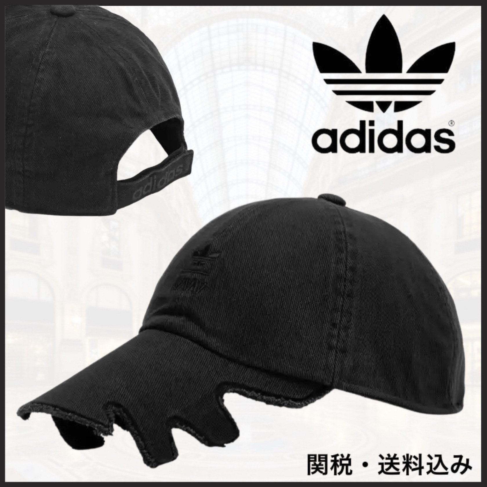 関税込み★adidas★by Avavav スラッシュ キャップ ブラック