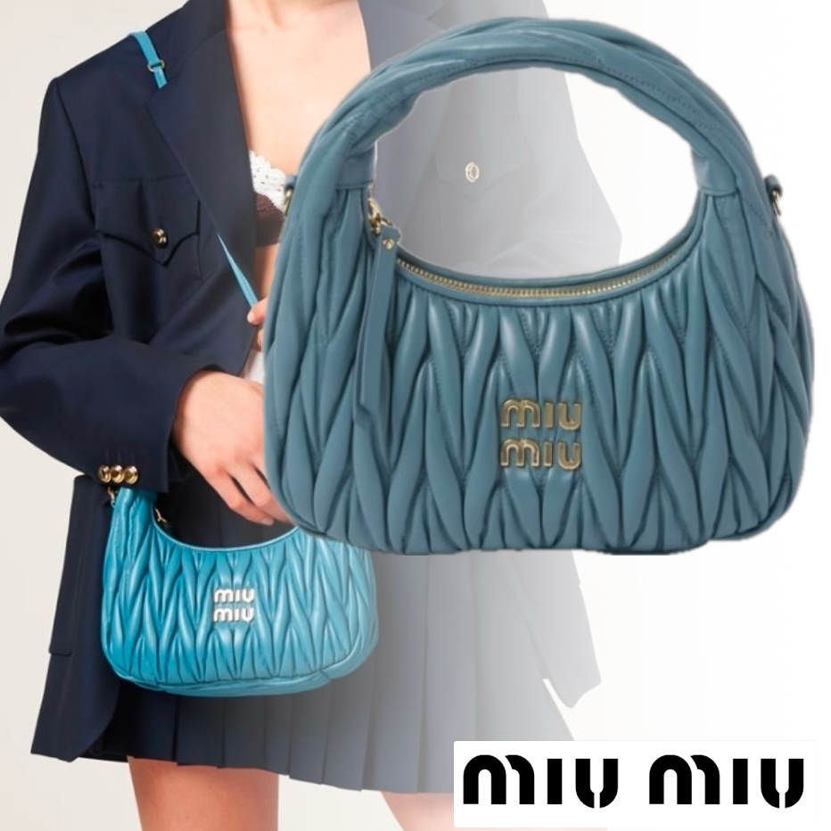 【大人気】MiuMiu★マテラッセ レザー ホーボー ショルダー
