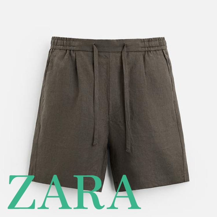【ZARA】100%リネンバミューダパンツ 5070/118/737